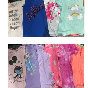 Lot of Girls short sleeve shirts. Size L 14/16